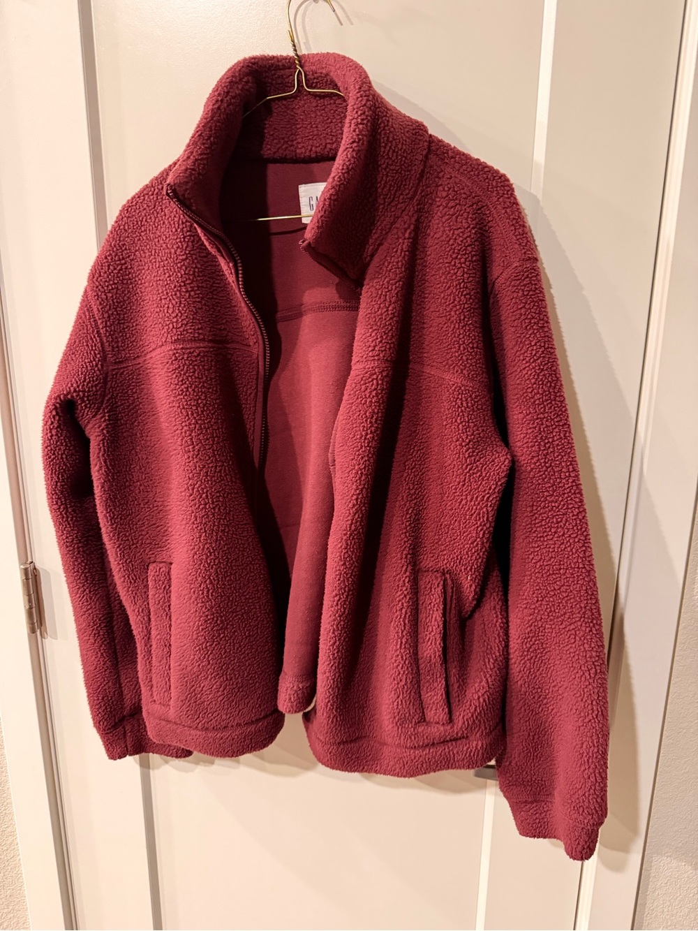 GAP Cozy Full-Zip Fleece Jacket - Deep Berry